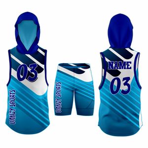 Ensemble de compression d'entraînement pour joueurs de football américain 7v7, style américain, maillots personnalisés sublimés à 7 drapeaux, 100% polyester - Product Image 2