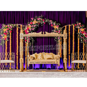 La mejor decoración de escenario Sangeet económica, musulmán Nikah columpio, ceremonia de escenario, columpio, colorido Walima, decoración de escenario, Columpio de madera, Reino Unido, EE. UU. - Product Image 1