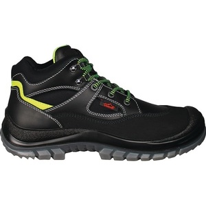 Tibetan S3 EN20345 Leather Safety Boots Size 46 Black/Neon Green-REMISBER - Product Image 1