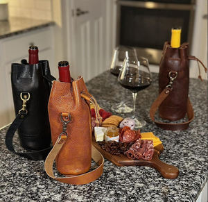 Bolso de cuero para vino, bolsa de transporte para botella de vino, portador de regalo, botella de noche para niñas, - Product Image 2