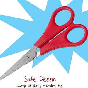 Tijeras de oficina y hogar de alta calidad Tijeras de corte de papel de seguridad escolar Tijeras de acero de etiqueta privada OEM con garantía - Product Image 6