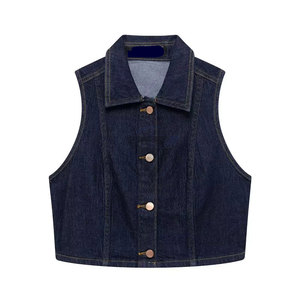 Ensemble 2 pièces en jean personnalisé pour femme – Veste cargo respirante en spandex/coton et jean taille haute – Tenue décontractée toutes saisons - Product Image 2