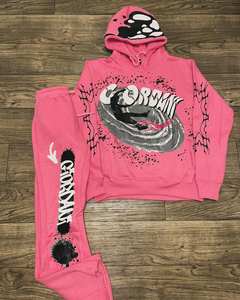 Chándal acampanado de invierno del fabricante de ropa personalizada, Sudadera con capucha y forro polar, conjuntos de dos piezas transpirables, logotipo personalizado de talla grande XL - Product Image 6