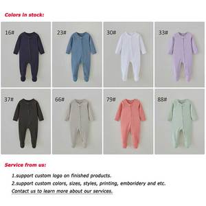Langärmliger <span class=keywords><strong>Baby</strong></span>-Schlafoverall mit Zwei-Wege-Reißverschluss und Füßen, rutschfest, aus 100 % Bio-Baumwolle für Babys und Kleinkinder - Product Image 5