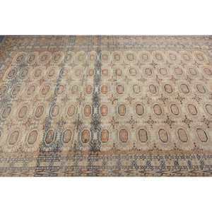 พรมขนสัตว์ลายเย็บปะสีส้มสีเบจคลาสสิกพรมปูพื้นพื้นที่แบบตุรกีขนาด6.6X9.5ฟุตสำหรับการใช้ชีวิตในบ้านทรงสี่เหลี่ยมผืนผ้าห้องโถง - Product Image 5