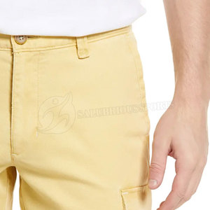 Pantalones Cortos Deportivos Casuales para Hombre, 100% Algodón, Diseño Sólido, Transpirables, de Secado Rápido, Ecológicos, Personalizables OEM - Product Image 3