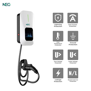 Nueva condición NEG Power Cargador de CA comercial montado en la pared Protección completa EV Estación de carga de vehículos eléctricos con OCPP 1.6J - Product Image 5