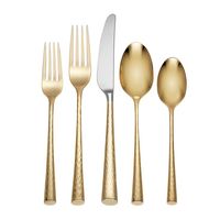 Vente chaude Antique Noir Poignée En Acier Inoxydable Couverts Ensemble 5PCS Miroir Poli Couteau Fourchette Cuillère Couverts Couverts Vaisselle