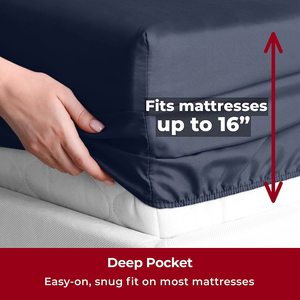 Ensemble de draps queen 6 pièces, draps en bambou queen size, poches profondes 18 "draps de lit rafraîchissants écologiques sans plis - Product Image 3