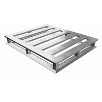 Palette en acier robuste personnalisable, empilable 4 directions, galvanisée, capacité 2500 kg, pour entrepôt frigorifique