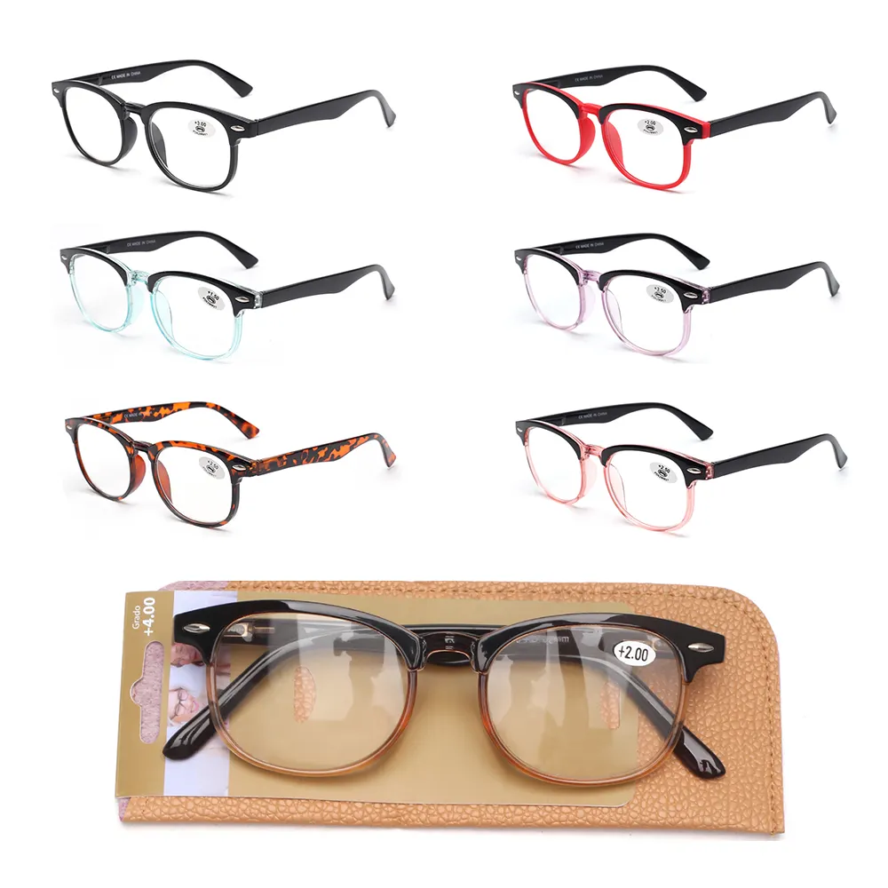 wholesale high quality colorful 1 dollar specs fancy reading glasses