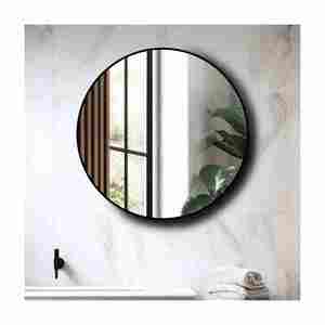 Venta caliente diseño moderno marco de madera redondo decoración de pared espejo decoración del hogar de alta calidad hecho en La India - Product Image 2