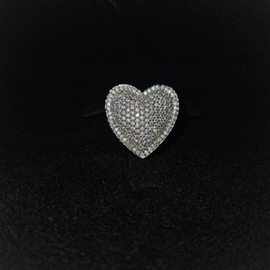 แหวนเพชรรูปหัวใจเพชรโมอิสที่สวยงามเครื่องประดับฮิปฮอปเครื่องประดับแบบสั่งทำของขวัญที่ดีที่สุดสำหรับเธอ - Product Image 3
