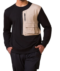 ชุดจั๊มสูทสปริงพิมพ์โลโก้ตามสั่ง ชุดวอร์มพลัสไซส์สำหรับผู้ชาย ชุด 2 ชิ้น - Product Image 3