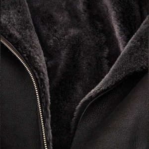 Chaqueta de Piel de Cordero para Mujer, Estilo Nuevo |   Chaquetas de Cuero de Invierno de Manga Larga, Impermeables, Resistentes al Viento y Ecológicas, de Primera Calidad - Product Image 4