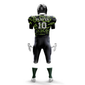 Camisetas de fútbol americano de poliéster 100% de alta calidad, conjunto de pantalones cortos, entrega gratuita, frente de malla transpirable, logotipo personalizado de talla grande - Product Image 5