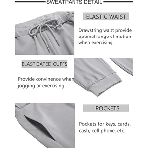 Sudaderas de invierno informales para hombre Sudadera con capucha de manga larga de punto transpirable y pantalones de chándal Técnicas bordadas - Product Image 5