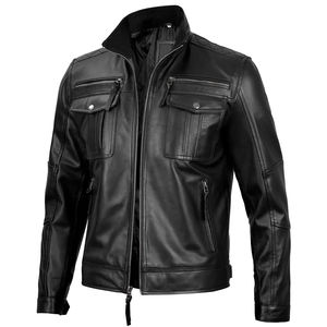 Chaqueta de moto clásica de cuero con diseño personalizado chaqueta de carreras Nascar para hombre - Product Image 2