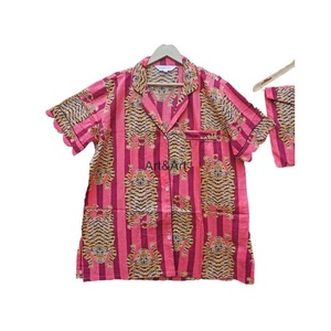 Ensemble de pyjama court d'été en coton indien pour femmes et filles Vêtements de fête de mariée romantiques Respirant Short en coton doux à séchage rapide - Product Image 2