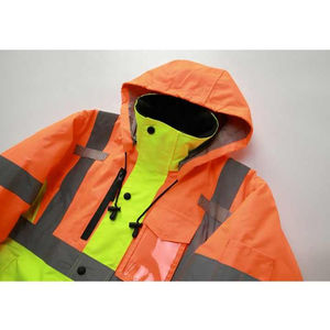 Veste de sécurité réfléchissante de haute qualité, poids lourd, haute visibilité, imperméable, respirante, en polyester, pour la construction, personnelle - Product Image 4