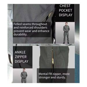 Custom Mechanic Coverall Fr Fire Resistant Clothing 1 Piece Flight Suit Flame Retardants Welder <b>Work</b> Safety Jumpsuit - Product Image 4