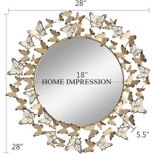Most Demanded High Standard Quality Metal High Grade Gold Plated Wall Decorative Mirror <b>Supply</b> From India In Impressive Price - Product Image 5
