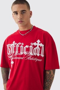 Ropa y accesorios> Ropa para hombre> Camisetas para hombre Camisetas desgastadas con apliques cruzados de gran tamaño hechas en Pakistán - Product Image 3