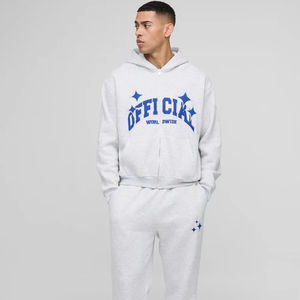 เสื้อวอร์มมีซิปสำหรับผู้ชายเสื้อสเวตเตอร์มีฮู้ดสำหรับผู้ชายผ้าคอตตอน100% ดีไซน์ใหม่ - Product Image 1