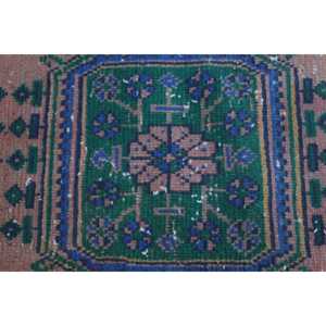 Tapis turc vintage 2,7x10,6 pi (82x322 cm), tapis en laine rouge - Product Image 5