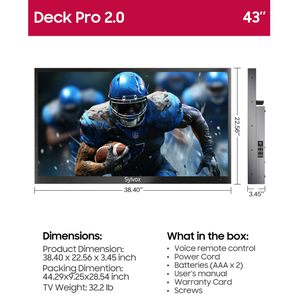 NUEVO Televisor Inteligente 55 con Google TV 2026, con Atmos, Asistente de Google, 4K, Exterior, Resistente al Agua IP55, para Sol Parcial (Deck Pro 2.0 NUEVO) - Product Image 3
