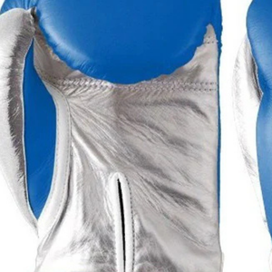 ถุงมือชกมวยหนังสีน้ำเงินเงิน ระดับมืออาชีพ แบบติดตีนตุ๊กแก สำหรับฝึกซ้อมและแข่งขัน เหมาะสำหรับผู้ชายและผู้หญิง - Product Image 6