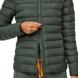 Chaquetas acolchadas para mujer más vendidas Color sólido Manga larga Cremallera completa Lona de alta calidad Impreso Technics al por mayor - Product Image 5