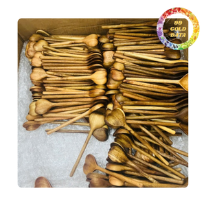 Handmade <b>wooden</b> spoons and forks | Eco friendly natural wood kitchen <b>utensil</b> for <b>cooking</b> and serving - Product Image 5