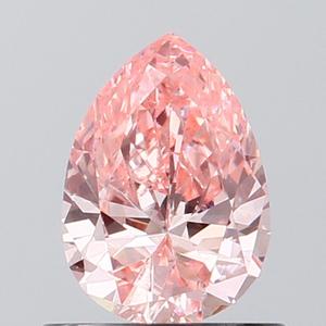 พลอย VVS2เพชรทรงหลวม0.63กะรัตประดับลูกแพร์สีชมพูสดใสแฟนซีที่หายาก - Product Image 3
