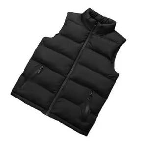 Veste matelassée épaisse à capuche de créateur surdimensionnée en duvet noir personnalisée pour homme, veste gonflée brillante avec manches - Product Image 5