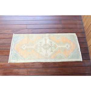 Alfombra Turca de Lana de 15x3.2 pies, Diseño de Plantas y Árboles Azules en Patchwork, Respaldo de Látex Ecológico, Estilo Tradicional - Product Image 3