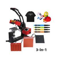 Presse à chaleur numérique 3 en 1 pour casquettes, étiquettes, marqueurs et stylos, presse à transfert de chaleur multifonction