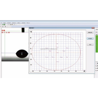 Analyseur d'angle de contact automatique QD580 pour le test de plaquettes de silicium avec mesure d'angle d'approvisionnement et de recul