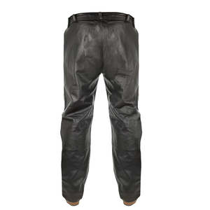 Pantalones de cuero Punk Hip Hop de cintura alta para hombre, diseño de carreras al aire libre a prueba de viento, tela de lavado oscuro, patrón recto, venta al por mayor - Product Image 2