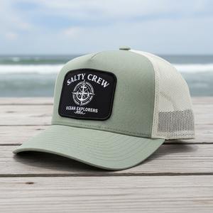 Casquette de camionneur en maille personnalisée avec logo, pour sports de plein air, design ancre 2024, vert sauge, réglable, à fermeture snapback - Product Image 6