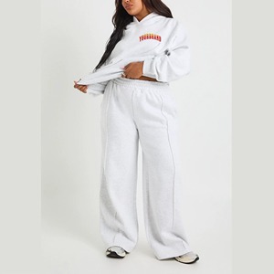 Custom High Quality Winter Oversized Fleece Tracksuit Loungewear Women's <b>Long</b> Sleeve Hooded Lined Breathable <b>Sweatshirt</b> 100% - Product Image 4