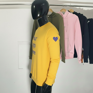 Sweat-shirt oversize en tricot, style formel, doux, vintage, streetwear, uni, teinture unie, saison d'automne, service OEM - Product Image 1