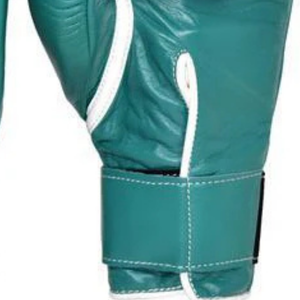 Gants de boxe professionnels en cuir vert avec fermeture velcro pour l'entraînement et le sparring, pour hommes et femmes - Product Image 6