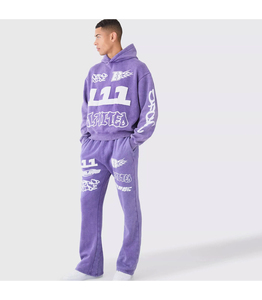 Chándales acampanados de buena calidad con impresión de logotipo personalizado mejor proveedor precio al por mayor Serigrafía - Product Image 2