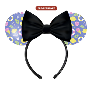 Ella. Accesorios Personalizados de Fábrica: Diadema con Orejas de Ratón - Diseño Audaz en Vinilo, Ajuste Universal, Accesorio para el Cabello - Product Image 1