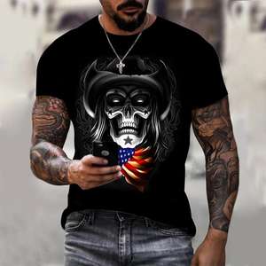 2025 3D imprimé hommes T-shirt Hip-hop Style T-shirt à manches courtes haut rue col rond été décontracté - Product Image 6