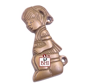 Plaque de porte en métal rétro moderne imprimée sur mesure en laiton pour toilettes style plaqué gravé - Product Image 3