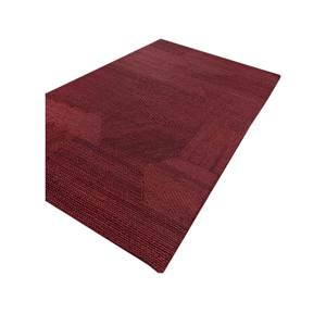 พรมทอแบนจากเส้นใยปอกระเจาและป่านลายนามธรรมสีแดงและสีส้มสำหรับใช้ในบ้าน-PDJT-242 - Product Image 2