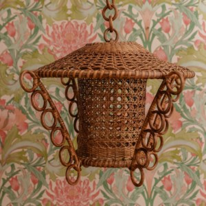 Lámpara Colgante de Mimbre Vintage, Pantalla de Mimbre Tejida a Mano, Lámpara de Techo Tejida, Decoración Boho de Estilo Rústico - Product Image 2