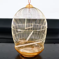 Cage à oiseaux en métal en gros d'usine Cage à perroquet en fil d'or facile à assembler facile à nettoyer Portable Durable respirant